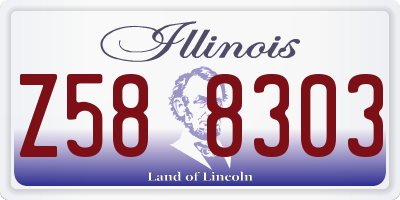 IL license plate Z588303