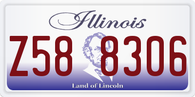 IL license plate Z588306
