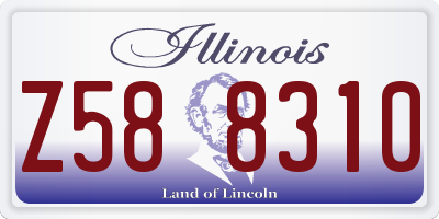 IL license plate Z588310