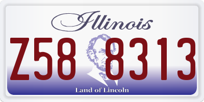 IL license plate Z588313
