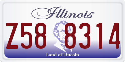 IL license plate Z588314