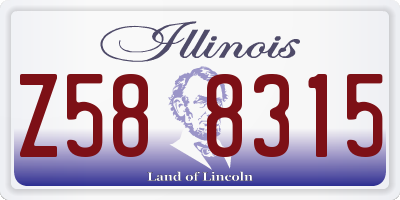 IL license plate Z588315