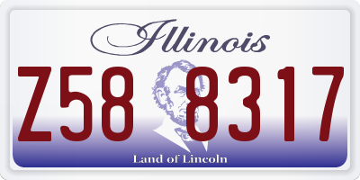 IL license plate Z588317