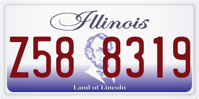 IL license plate Z588319