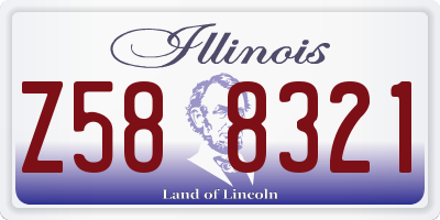 IL license plate Z588321