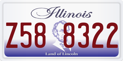 IL license plate Z588322