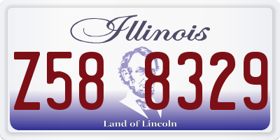 IL license plate Z588329