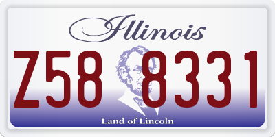 IL license plate Z588331