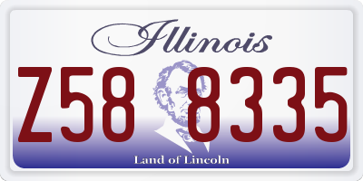 IL license plate Z588335