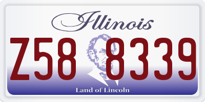 IL license plate Z588339