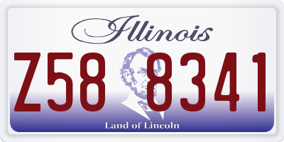IL license plate Z588341