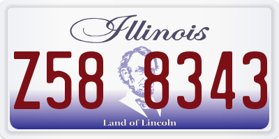 IL license plate Z588343