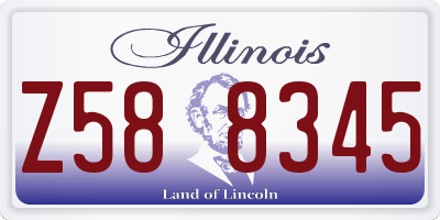 IL license plate Z588345