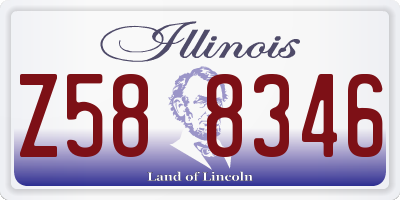IL license plate Z588346