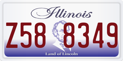IL license plate Z588349