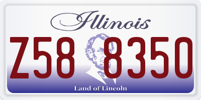 IL license plate Z588350