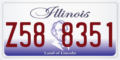 IL license plate Z588351