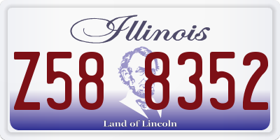 IL license plate Z588352