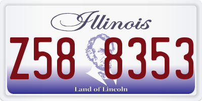 IL license plate Z588353