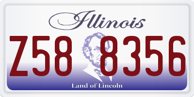 IL license plate Z588356