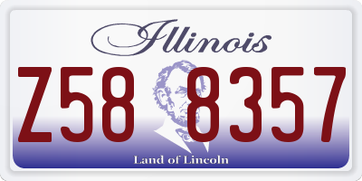 IL license plate Z588357