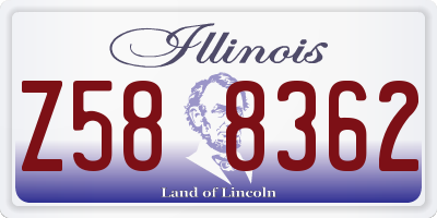 IL license plate Z588362