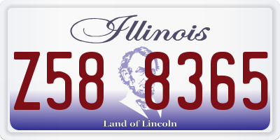 IL license plate Z588365