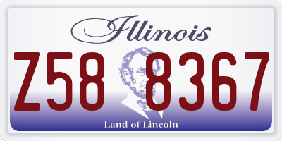 IL license plate Z588367