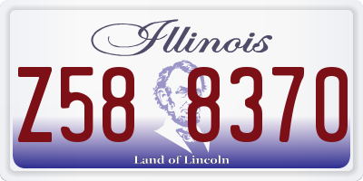 IL license plate Z588370