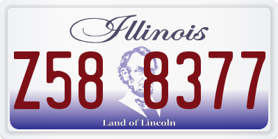 IL license plate Z588377