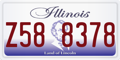 IL license plate Z588378