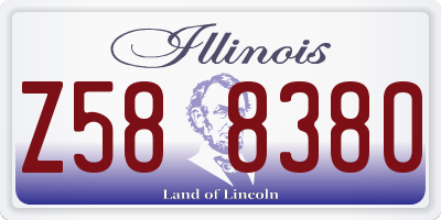 IL license plate Z588380