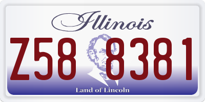 IL license plate Z588381