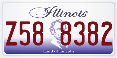 IL license plate Z588382
