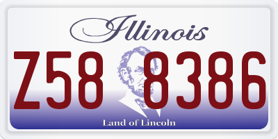 IL license plate Z588386