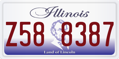 IL license plate Z588387