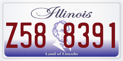 IL license plate Z588391
