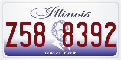IL license plate Z588392