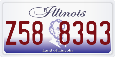 IL license plate Z588393