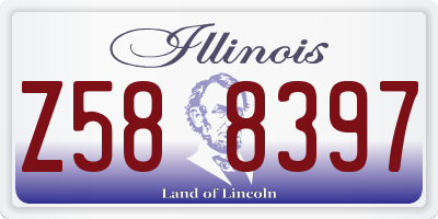 IL license plate Z588397