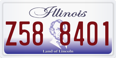 IL license plate Z588401