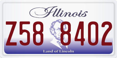 IL license plate Z588402