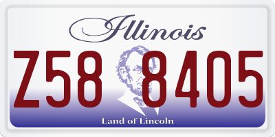 IL license plate Z588405