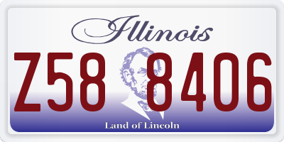 IL license plate Z588406