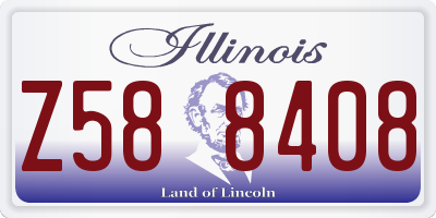 IL license plate Z588408