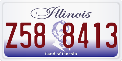 IL license plate Z588413