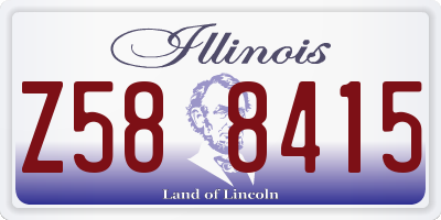 IL license plate Z588415