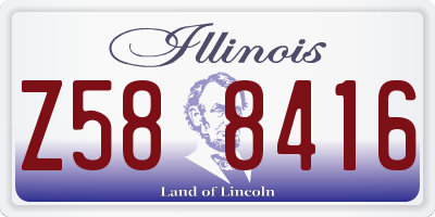 IL license plate Z588416