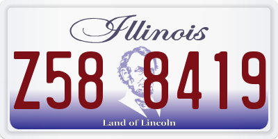 IL license plate Z588419