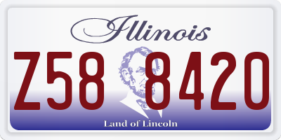 IL license plate Z588420